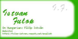 istvan fulop business card